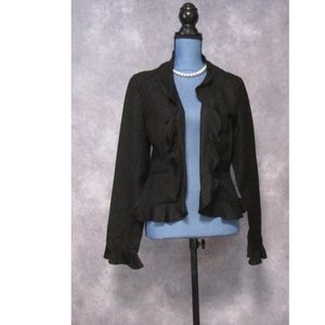 Lennie for Nina Leonard Black Linen Blend Blazer